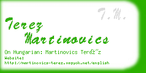 terez martinovics business card